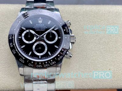 AAA Swiss Clone Rolex Cosmo Daytona 7750 Watch 904L Stainless Steel Black Ceramic